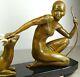 1910/20 R. Bousquet Statue Sculpture Art Deco Chryselephantine Diane Chasseresse