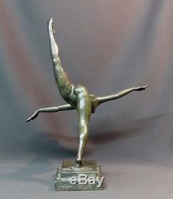 1930 belle Sculpture bronze Botinelly 37cm3.4kg Susse paris danseuse art déco +