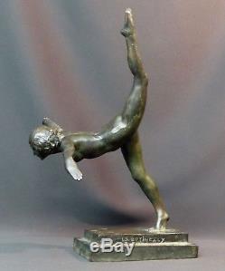 1930 belle Sculpture bronze Botinelly 37cm3.4kg Susse paris danseuse art déco +