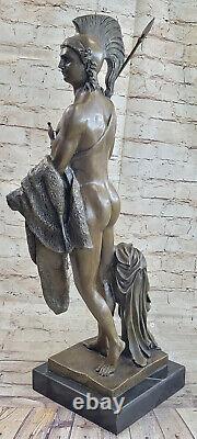 83 CM Western Art Déco Nu Bronze Grec Mythologie Jason Doré Polaire Sculpture