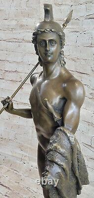 83 CM Western Art Déco Nu Bronze Grec Mythologie Jason Doré Polaire Sculpture