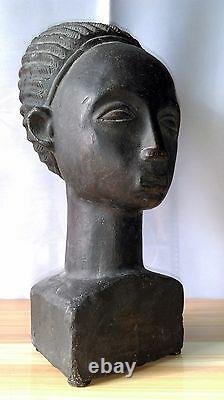 Africanisme grande sculpture en terre cuite travail époque Art Déco