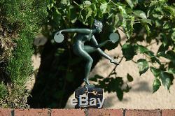 Alexandre Joseph Derenne Une Danseuse Nue Aux Cymbales Art Deco Sculpture