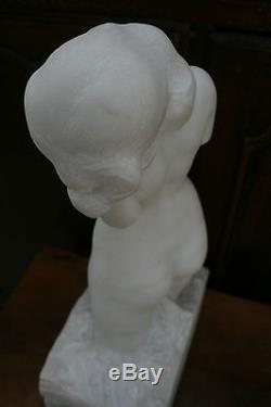 Amédéo GENNARELLI Femme nue Sculpture en marbre de Carrare Art Déco