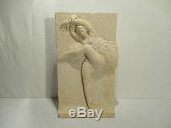 Ancienne Sculpture En Pierre Art Deco Danseuse Ballerine Signee