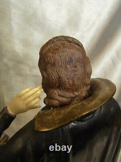 Ancienne Statue Art Deco Menneville Rochard Sculpture Femme Levrier French Art