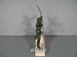 Archer Dit Le Spartiate Par Max Le Verrier Sculpture Ancienne Style Art Déco