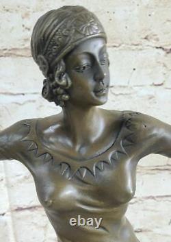Art Déco Bronze Charleston Dancer Figurine Par Chiparus Sculpture Statue