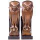 Art Deco Bronze Figures Bookends Set / 2 Owls