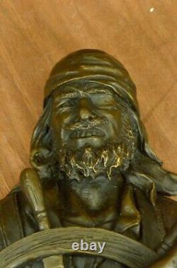 Art Déco Collectionneur de Pirate Support Mural Bronze Sculpture Figurine Deal