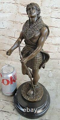 Art Déco Détaillé Musée Qualité Mâle Archer Bronze Sculpture Statute Solde