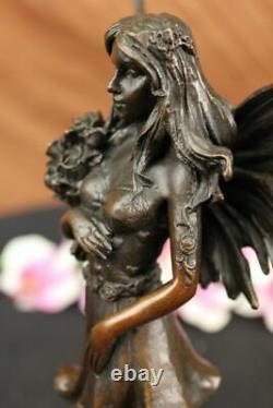 Art Déco Fantaisie Papillons Fairy Ange Musée Qualité Classique Artwork Bronze