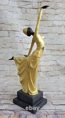 Art Déco Fonte Bronze Gracieux Ballerine Ballet Statue Sculpture Chiparus Nr