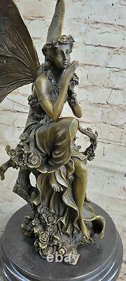 Art Déco Fonte Fairy Musée Qualité Bronze Sculpture Statue Figurine Décor Nr