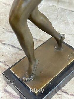 Art Déco, M. Nick Égyptien Danseuse Bronze Signée Statue Fonte Figurine
