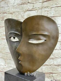 Art Déco Moderne Visages Par Picasso Bronze Sculpture Marbre Base Figurine Deal