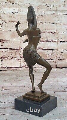 Art Déco Nouveau Fonte Hommage À Chiparus Érotique Danseuse Bronze Sculpture Nr