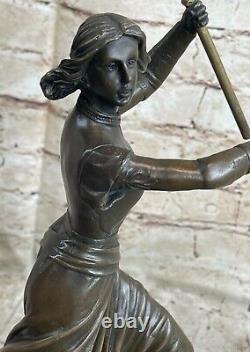 Art Déco Par Gaudez Joan De Arc Français Soubrette De Orleans Fonte Bronze