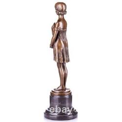 Art Deco bronze figure girl The Innocence after DHChiparus