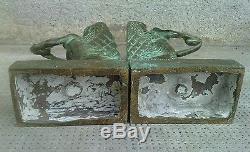 BRONZE serre-livres BOULAY-HUE cire perdue VALSUANI sculpture MUSE bookends