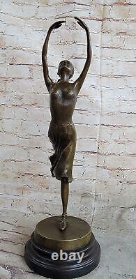 Ballerine Bronze Sculpture Art Nouveau Déco Figurine Statue Maison Artwork