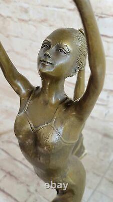 Ballerine Bronze Sculpture Art Nouveau Déco Figurine Statue Maison Artwork