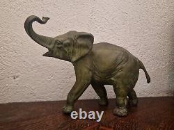 Belle Sculpture Animaliere Art Deco Éléphant Eléphanteau régule Sans Socle