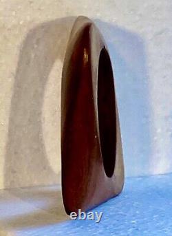 Bracelet Catherine Noll Sculpture Abstrait Art Déco bois précieux RARE