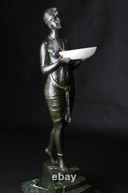 Bronze 50cm Odalisque à la coupe Pierre Le Faguays Art Déco/Art Nouveau