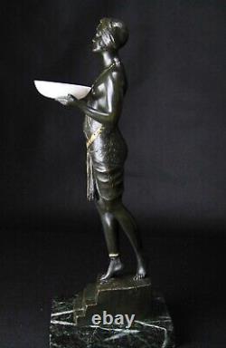 Bronze 50cm Odalisque à la coupe Pierre Le Faguays Art Déco/Art Nouveau
