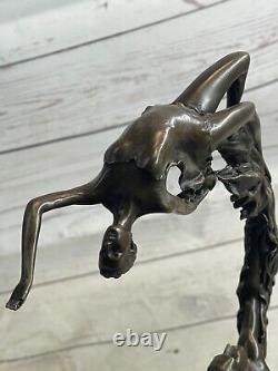 Bronze Art Déco Sculpture Statue Figurine Ornement Couple Par Aldo Vitaleh