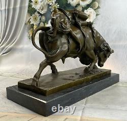 Bronze Marbre Sculpture Statue Lygia / Europa Bull Art Déco Érotique Figurine