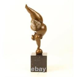 Bronze Moderne Marbre Art Deco Statue Sculpture Femme Equilibre Abstrait DSSL-53