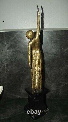 Bronze Sculpture D. H. Chiparus Art Déco égyptienne Danseuse Statue Figurine Art