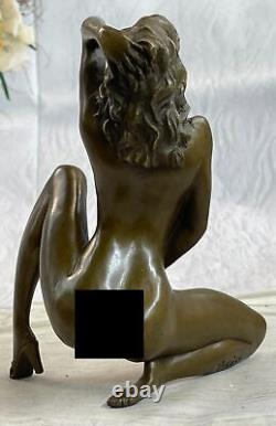 Bronze Sculpture Érotique Art Déco Chair Sexy Statue Figurine Art Gift