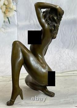 Bronze Sculpture Érotique Art Déco Chair Sexy Statue Figurine Art Gift
