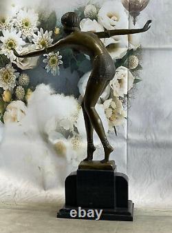 Bronze Sculpture, Main Fabriqué Statue Signée Art Déco Chiparus Ventre Dancer