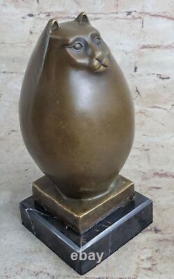 Bronze Sculpture Par Botero Chat Félin Animal de Compagnie Art Déco Statue