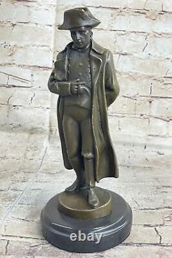 Bronze Sculpture Signée Français Empereur Napoléon Art Déco Statue Figurine