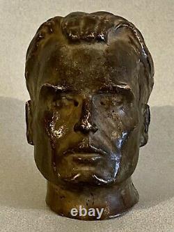 Bronze visage tête buste homme épreuve d'essai HC 1900 art déco Cire Perdue