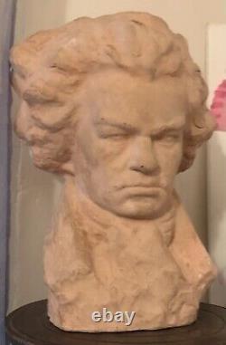 Buste Terre Cuite ludwig van Beethoven par JC GUERO début XX siècle art déco