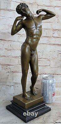 Chair Musculaire Homme Bronze Sculpture Statue Figurine Art Deco Famous Artiste