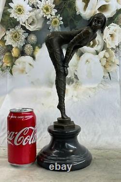 Chiparus Signé Rare Bronze Sculpture Art Déco Dancer Fonte Figurine
