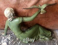 Chryséléphantine Art Déco 1930 Limousin Sculpture régule patine bronze marbre