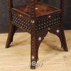 Colonne bois meuble table basse salon nacre style ancien étagère 900 sculpture
