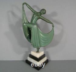 Danseuse Femme Sculpture Art Déco Régule Signé Gilbert Statue Louise Brooks