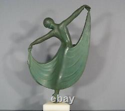 Danseuse Femme Sculpture Art Déco Régule Signé Gilbert Statue Louise Brooks