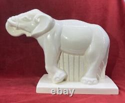 Elefant Elephant Lemanceau Sculpture Statue Objets Animal Craquele Art Deco 1930