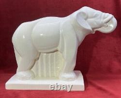 Elefant Elephant Lemanceau Sculpture Statue Objets Animal Craquele Art Deco 1930