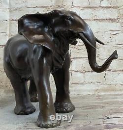 Éléphant Bronze Sculpture Animal Statue Figurine Art Déco Fonte Décor